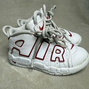 Nike Air Toddler Kids‎ Uptempo TD White Varsity Red Sneakers Size 10C DJ5990-100